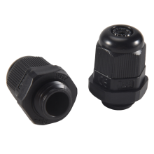 30 Pcs PG7 Waterproof Connector Gland Black for 4-7mm Diameter Cable