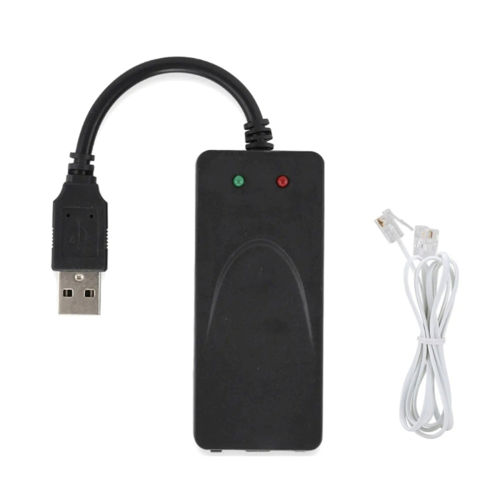 Fax Modem, USB2.0 56K External Modem Driver,Plug and Play USB Modem,Standard Expanded At Instruction(Dual Port)