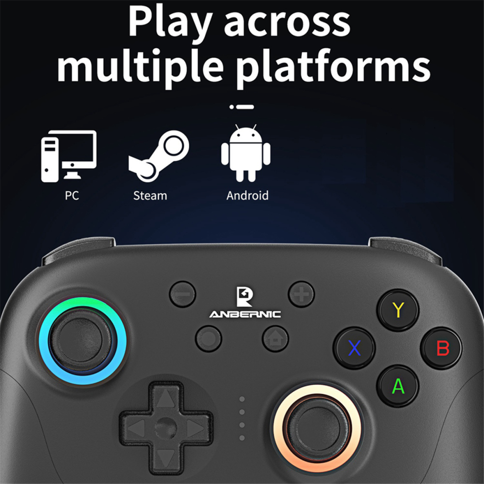 Rgp01 Gamepad Wireless Bluetooth Game Controller Rgb Hall Effect Joystick For Pc Android Ios Steam White 4851965886378
