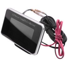 2 in 1 Car LCD Digital Gauge Voltage Pressure Water Temperature Meter Buzzer Alarm M10