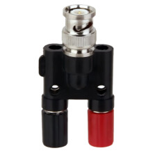 BNC Plug 4mm Banana Splitter Connector Male to 2 x Female Jack Socket Adapter