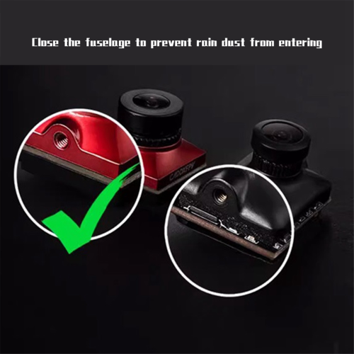 For Ratel2 Analog Camera 500MP Pixel 165 Viewing Angle Traverser FPV Versatile Convenience Camera, Black
