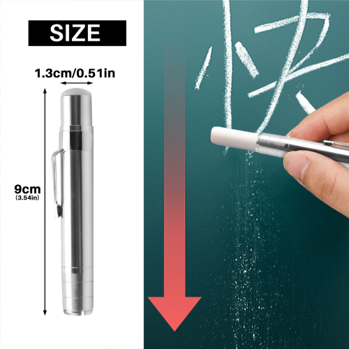 2 PCS Silver Aluminum Alloy Chalk Keeper Holder 1