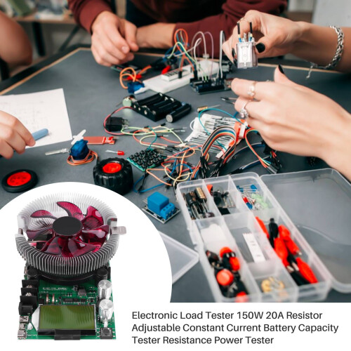 Electronic Load Tester 150W 20A Resistor Adjustable Constant Current Battery Capacity Resistance Power 2