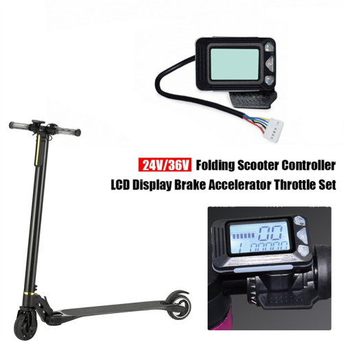 36V 350W Folding Scooter Controller Kit Electric LCD Display Brake Accelerator Throttle Set 2