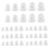 40 Pcs Fingertip Protectors, 5 Sizes Ukulele Finger Caps,for Guitar Stringed Instruments 8