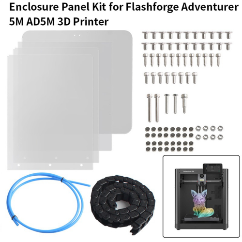 Enclosure Panel Kit for Adventurer 5M AD5M 3D Printer DIY Polycarbonate PC Sheet 3mm Accessories 2