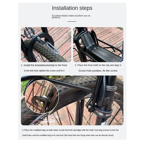 Bicycle Front Rack Basket Bracket Mountain Bike Alloy Fork Equipment 2