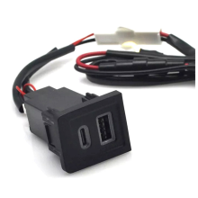 Car USB Charger PD Quick Charge QC3.0 Phone Charging Adapter Outlet for T5 2003-2015