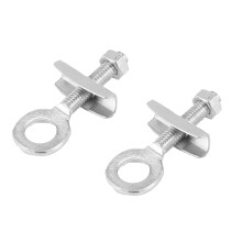2 Pcs Silver Tone Metal Diamond Back Burly Donut Chain Tensioner