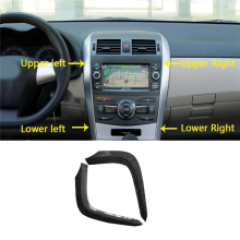 1Set Car Dashboard Air Vents Trim Strip for Altis 2007-2013 A/C Outlets ABS Carbon Fibre Cover