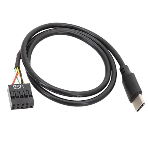 1Pcs USB 9Pin to Type C Cable for Computer Motherboard USBC Secondary Screen PC LCD Adapter 2