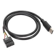 1Pcs USB 9Pin to Type C Cable for Computer Motherboard USBC Secondary Screen PC LCD Adapter