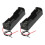 2 Pcs Black 18650 Flat Tip Batteries Battery Holder Case w Wire Leads 4