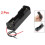 2 Pcs Black 18650 Flat Tip Batteries Battery Holder Case w Wire Leads 3