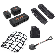 Universal 8PCS/Set Simulated Decoration Suitcase Luggage Net Shovel For TRX4 SCX10 90046 1/10 RC Car Accessories Orange