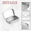 2 PCS Small Storage Box with Lid Rectangular Tin Boxes Metal for Home Silver 4