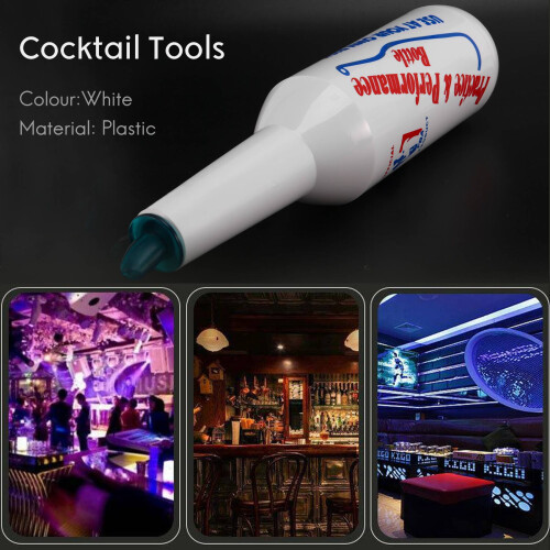 Flair Bartender Bartending Practice Bar Pub Bottle Wine Cocktail Shaker - White 2