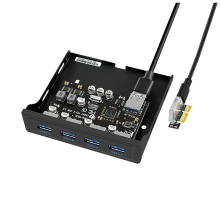 PCI-E to USB 3.0 PC Front Panel Expansion Card PCIE Adapter 3.5 Inch Floppy Bracket X1 Riser