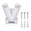 Double FlagPole Bracket Holder, V Shape Aluminum Alloy Flagpole Wall Mount Windproof Flag Mounting 2