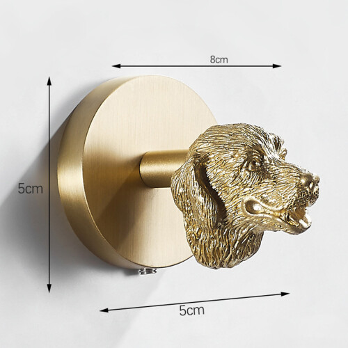 Brass Gold Animal Hook Solid Coat Door Back Bathroom Kitchen Hooks Towel Rack(Bird) 2