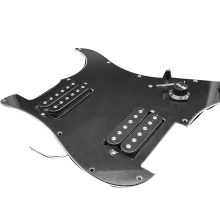 SQ Electric Guitar Loaded Prewired Scratchplate Pickguard Pickup Assembly Black