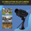 Simulation Solar Camera Outdoor Surveillance Fake Dummy Cam with LED Light Black 7