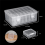 Small Storage Box with Lid Plastic Clear Container Empty Mini Organiser for Items 7