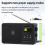 Portable Network Radio +/FM Radios Wireless Bluetooth Speaker with LCD Screen Support Alarm Clock Sleep Timer 7