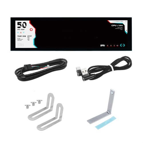8.8inch Computer Temp Monitor (Dynamic Theme Supported), IPS Type C Secondary Screen CPU RAM HDD Data FPS Black 1