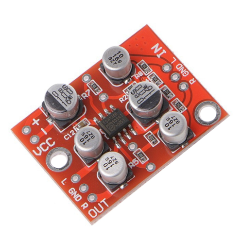 5PCS DC 5V-15V AD828 Stereo Preamp Preamplifier Module AMP Microphone 1