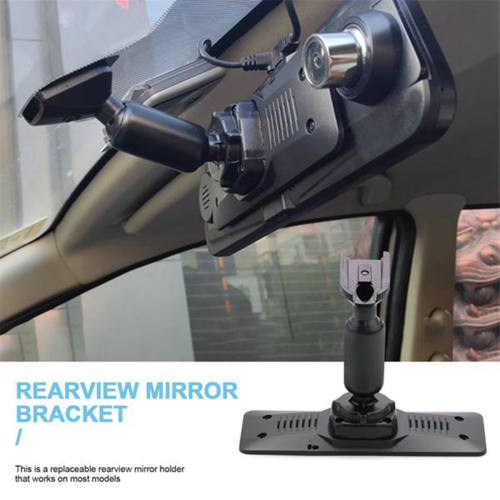 Car Rearview Mirror Mounting Bracket with Aluminum ABS Interior Back Plate Panel for DVR Accessory 2