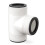 Hose Adapter Replacement for & Pool Split Tee T-Joint Union with 3 L Rings Connector, Connects 8