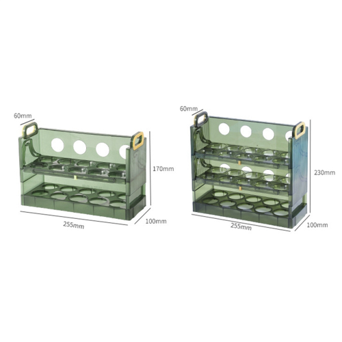 20 Grids Egg Storage Box Case Holder Large Capacity Tray Organizer with Handle Container for Refrigerator 2