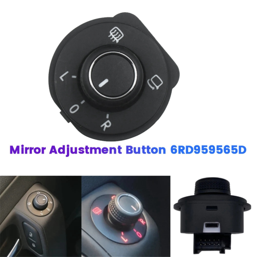 6RD959565D Electric Rear View Mirror Adjuster Switch Knob 6R 2011-2016 Control Folding Button 2