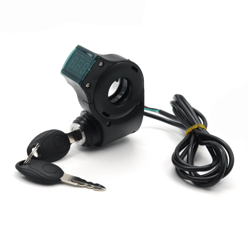 E-Bike Ignition Lock Key Thumb Throttle Voltmeter Digital Voltage Display Switch for M365 Universal 1