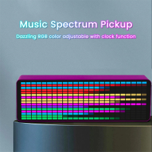 LED Music Spectrum Display RGB Light Colorful Pickup Atmosphere Lamp Voice Control Level Indicator
