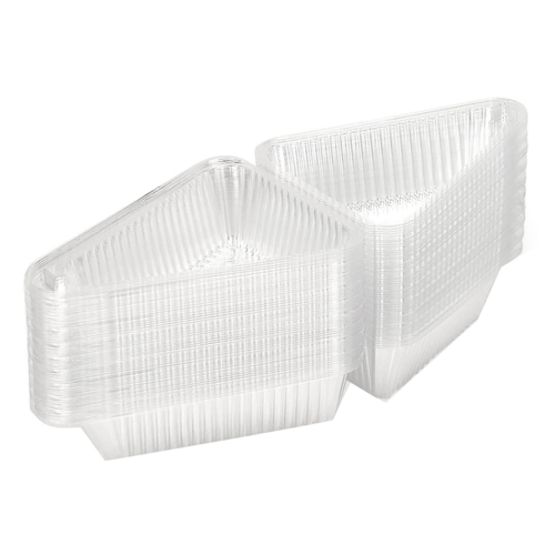 50Pcs Cake Containers with Hinged Lid,Disposable Pie Boxes,Individual Cheesecake Containers,Cake Carriers 1