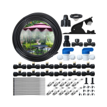 Misting Cooling System Outdoor,Misting for Patio,49FT(15M) Line with 12 Brass Mist Nozzles,Water Misters