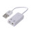 3.5mm Microphone Earphone Socket USB 2.0 Sound Card Speaker Audio Adapter White 5