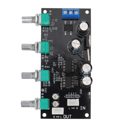 NE5532 Amplifier Tone Preamp Board Treble Bass Midrange Volume Control Adjustment Pre-Amplifier, Fixed Version