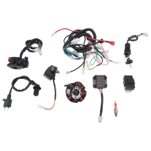 ATV Wiring Harness Kit, with CDI Stator Regulator Ignition Switch Solenoid Relay for GY6 125Cc 150Cc 4-Stroke Parts