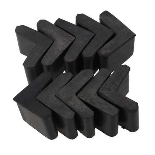 Rubber L Shaped Angle Iron Foot Pads Covers 10 Pcs Black 1