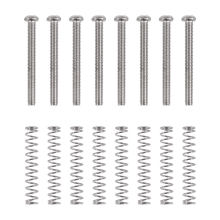 8 Pcs M3x30MM Electric Guitar Humbucker Pickup Adjust Height Screw and Springs - Silver