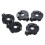 CR2016 2025 2032 Coin Cell Button Battery Holder Socket Black 5 Pcs 6