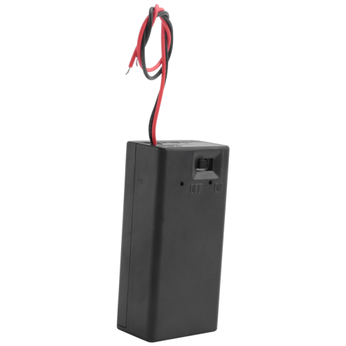 Black Plastic Storage Pair -9V Batteries Switch Battery Holder Case Box 2