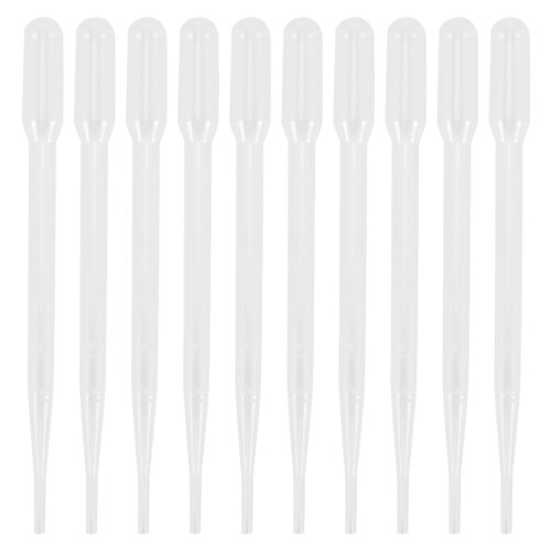 10pcs 3ML Disposable Plastic Eye Dropper Set Transfer Graduated Pipettes