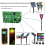 Solar Light Circuit Board 3.7V Switch Lawn Lamp Controller Lithium Battery RGB Changing 6