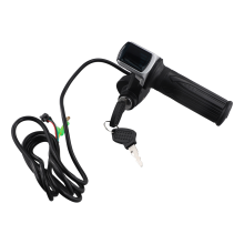 Bike Twist Throttle for Electric 48V Gas Handle LCD Display Lock Key