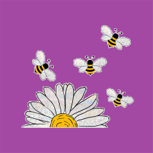 Adorable Bees Style Glass Sticker, Bee Window Decals- Sunflower Stained Stickers, Decals